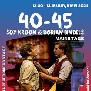 Soy Kroon en Dorian Bindels openen het Bevrijdingsfestival met een exclusieve preview van ‘40-45, de Musical’ 🔥🎶 Een meeslepend verhaal van liefde, ontroering, spanning en hoop. Over twee onafscheidelijke broers die na het bombardement van Rotterdam elk hun eigen pad in de strijd kiezen. Koester jij de Vrijheid samen met ons tijdens het Bevrijdingsfestival op 5 mei ? #MaakHetVerschil