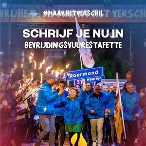 Heb jij je al aangemeld voor de Nationale Bevrijdingsvuurestafette?🔥

In de nacht van 4 op 5 mei wordt in Wageningen, de Stad der Bevrijding, traditioneel het Nationaal Bevrijdingsvuur ontstoken tijdens ‘Vuur van de Vrijheid’. Daarna start de Nationale Bevrijdingsvuurestafette. Duizenden estafettelopers uit honderden loopgroepen brengen het Nationale Bevrijdingsvuur dan naar hun thuisgemeente. Wil jij meedoen?

Meld je aan!

#MaakHetVerschil