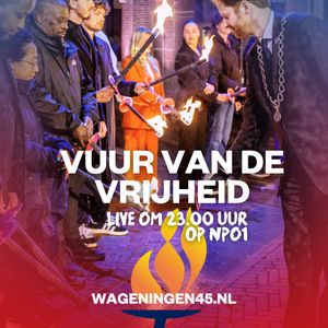 Op 4 mei wordt het Bevrijdingsvuur ontstoken tijdens Vuur van de Vrijheid, live vanuit Wageningen, Stad der Bevrijding. Dit bijzondere programma markeert de overgang van herdenken naar het koesteren van 80 jaar vrijheid. Verwacht indrukwekkende optredens, waaronder die van artiesten als @blaudzun, @maan.de.st, en @svenratzke, die samen met @nos, @theaternadedam en @xsaga_theexperiencecompany verhalen over (on)vrijheid tot leven brengen 🌍 Kijk live om 23.00 uur op NPO1 en #MaakHetVerschil 📺🕊️