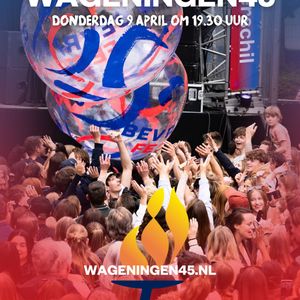 Heb je vragen of ideeën? Kom naar de inloopavond van Wageningen45 en hoor alles over de plannen rondom 4 en 5 mei in de Stad der Bevrijding. Praat mee en blijf op de hoogte van wat er dit jaar in Wageningen gebeurt. 

📅 9 april, 19.30 uur 
📍 Projectbureau Wageningen45 – Niemeijerstraat 1 

Aanmelden is optioneel via contact@wageningen45.nl